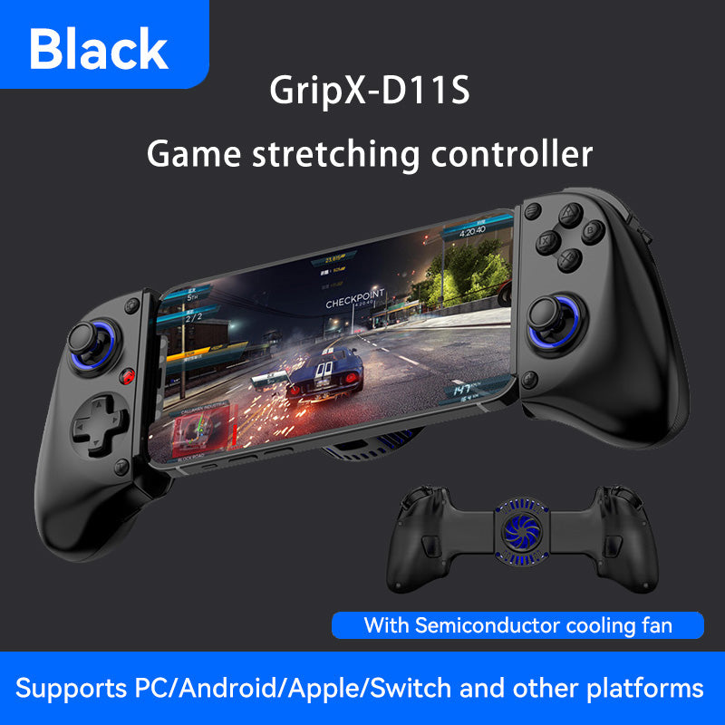 GripX D11S Bluetooth Stretchable Mobile Gaming Controller with Cooling Fan